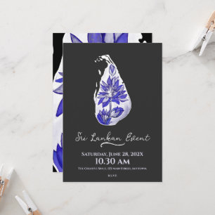 Carte du Sri Lanka en style graffiti