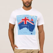 Carte Du T-shirt Homme Australien (Devant)
