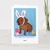 Carte du teckel 2010 de lapin de Pâques (Dos)