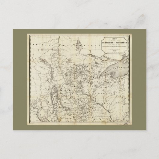 Carte du territoire du Minnesota (1849) (Devant)