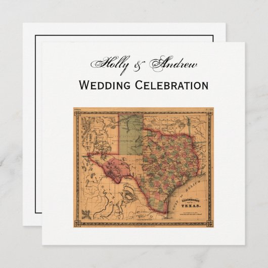 * Carte du Texas antique #1 (Devant / Derrière)