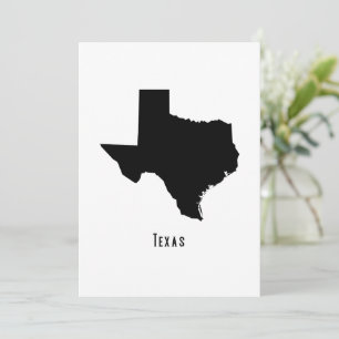 Carte du Texas - Carte du Texas moderne noir et bl