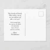 Carte du Texas en métal brossé bleu Nouvelle adres (Dos)