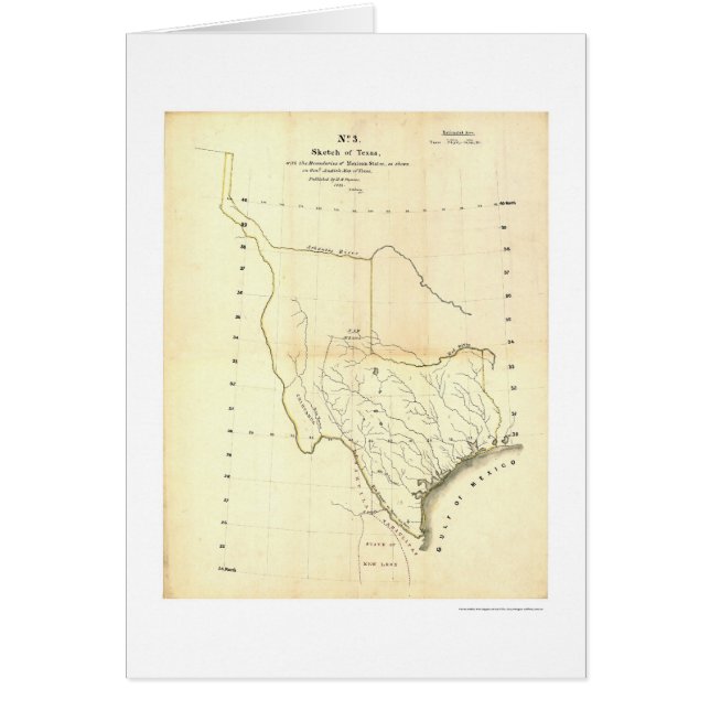 Carte du Texas et des états mexicains par Tanner (Devant)