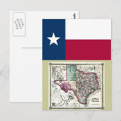 Carte du Texas et drapeau de l'État (Devant / Derrière)
