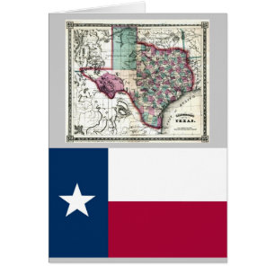 Carte du Texas et drapeau d'état