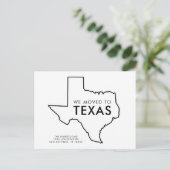 Carte du Texas noir et blanc Nouvelle adresse (Debout devant)