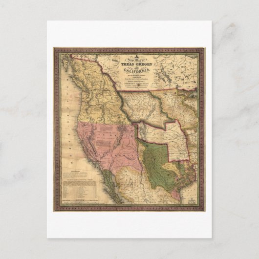 Carte du Texas Oregon et de la Californie (1846) (Devant)