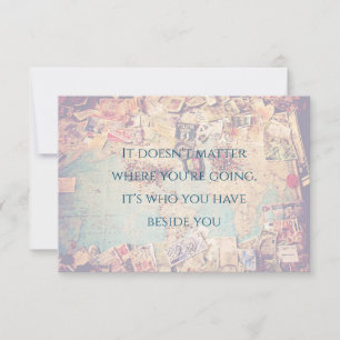 Carte du thème du voyage Enregistrer la date