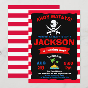 Carte du trésor Ahoy Pirate Ocean Voyage Garçon An