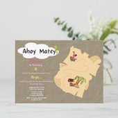 Carte du trésor Invitation d'anniversaire (Debout devant)