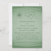 Carte du trésor Invitation de mariage, vert (Devant)