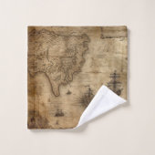 Carte du trésor nautique (Gant de toilette)