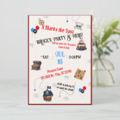 Carte du trésor Pirate fête d'anniversaire (Debout devant)