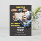 Carte du trésor pirate jolly roger ahoy matey (Debout devant)