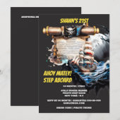 Carte du trésor pirate jolly roger ahoy matey (Devant / Derrière)