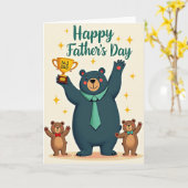 Carte du Trophée du Meilleur Papa (Fleur jaune)