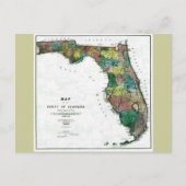 Carte du Vieux 1856 Floride (Devant)