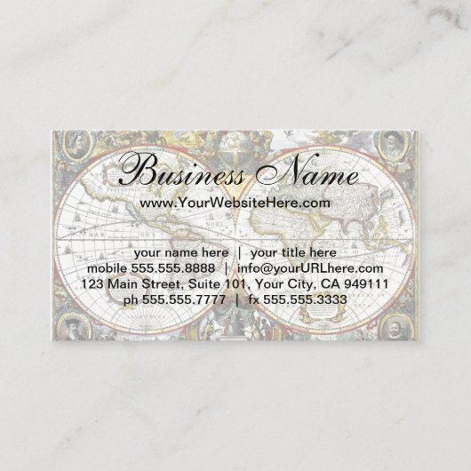 Carte du Vieux Monde antique par Hendrik Hondius, (Devant)