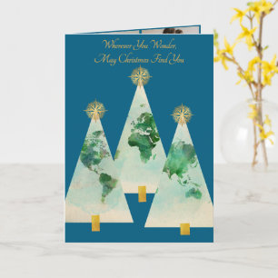 Carte du Vieux Monde Carte de l'Arbre de Noël