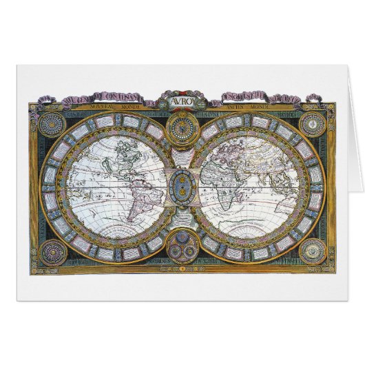 Carte du Vieux Monde par Claude Auguste Berey (Devant horizontal)