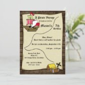 Carte du voyage d'anniversaire du pirate (Debout devant)