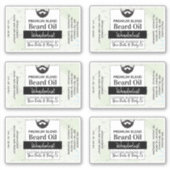 Carte du voyageur Étiquette d'huile de barbe avec  (Devant)