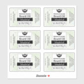 Carte du voyageur Étiquette d'huile de barbe avec  (Feuille)