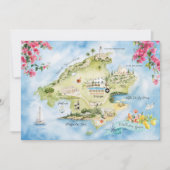 Carte du week-end de mariage à Majorque | Itinérai (Devant)