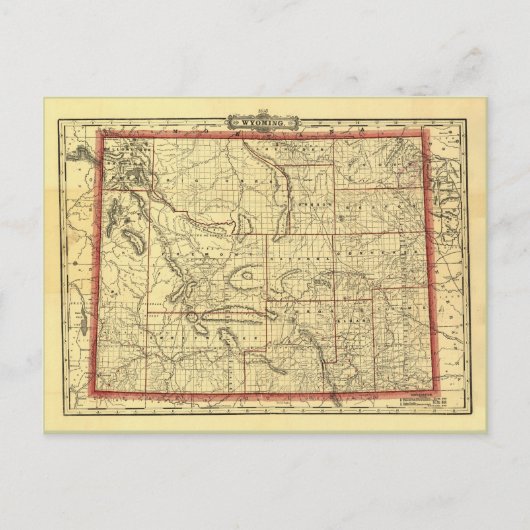Carte du Wyoming de 1895 (Devant)