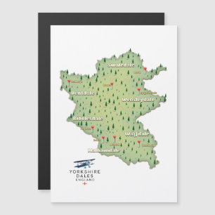 Carte du Yorkshire Dales Angleterre