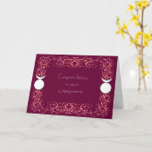 Carte Dual Horned God Gay Wiccan Engagement Congrats (Fleur jaune)