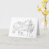 Carte Duart Castle Highlander Westie Scottie Salutation (Fleur jaune)
