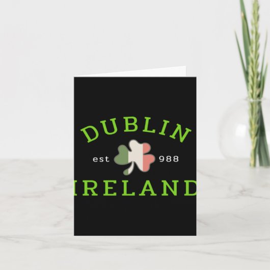 Carte Dublin Ireland Est 988 Irish St Patrick S Day Sham (Devant)