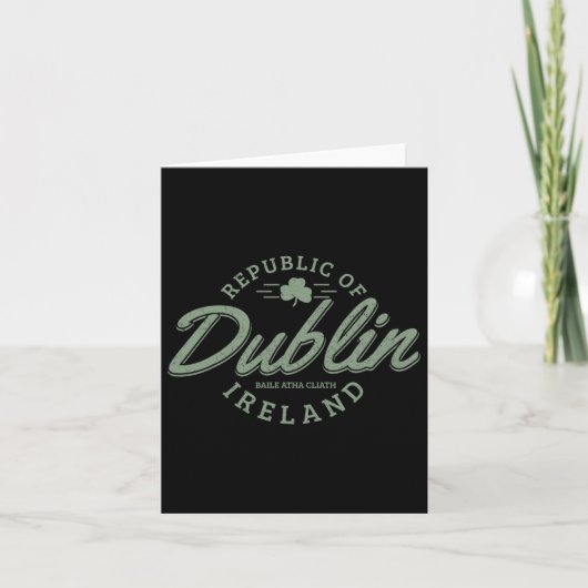 Carte Dublin Irlande Clover Leaf Irish St Patricks Day (Devant)