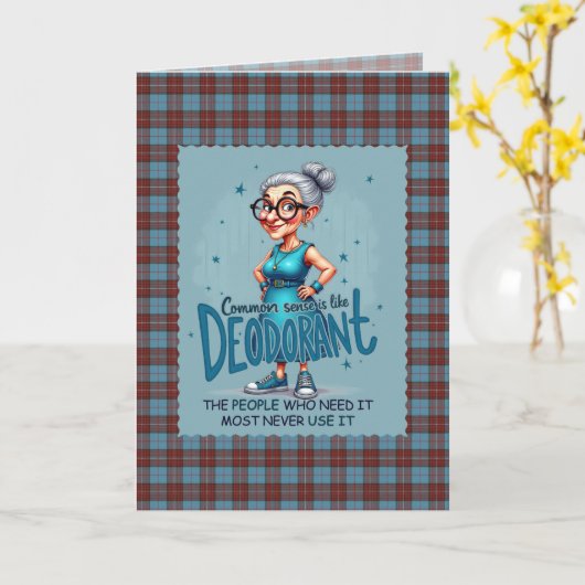 Carte Duchess of Kent Scottish Tartan Humorous Birthday (Fleur jaune)