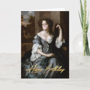 Carte Duchesse soufflant une bulle rose gomme Joyeux ann