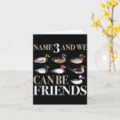 Carte Duck Hunting Waterfowl Hunters Different Duck  (Fleur jaune)