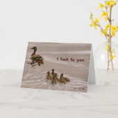 Carte Duck to water card (Fleur jaune)