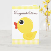 Carte Duckie en caoutchouc (Fleur jaune)