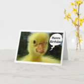 CARTE DUCKLING ESPÈRE QUE VOTRE ANNIVERSAIRE SERA "JUST (Fleur jaune)
