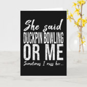 Carte Duckpin bowling drôle idée cadeau (Fleur jaune)