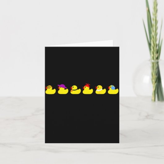 Carte Ducks In A Row Funny Pun Dad Joke Cute Humor Rubbe (Devant)