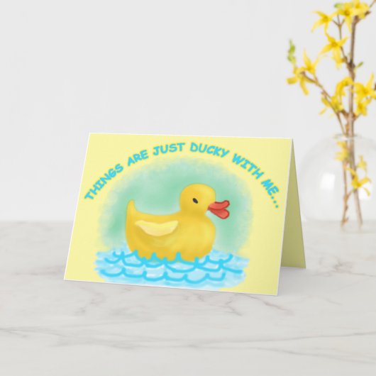 Carte DUCKY "VOUS MANQUANT" (Fleur jaune)