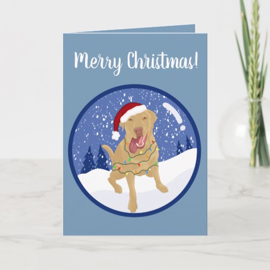 Carte Dudley Labrador Christmas (Devant)