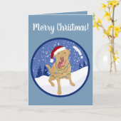 Carte Dudley Labrador Christmas (Fleur jaune)