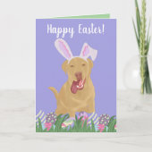 Carte Dudley Labrador Retriever Pâques (Devant)