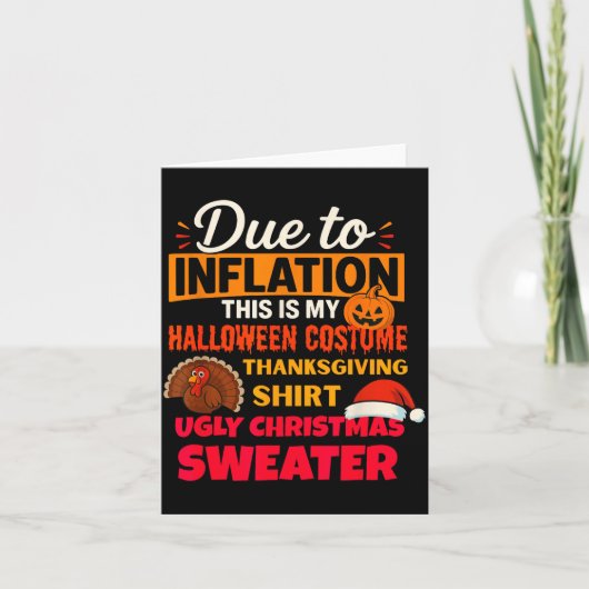 Carte Due To Inflation This Is My Halloween Thanksgiving (Devant)