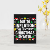 Carte Due To Inflation Ugly Christmas Sweater Shirt Men  (Fleur jaune)