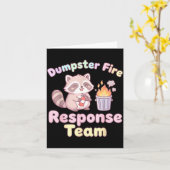 Carte Dumpster Fire Resnse Team Raccoon Kawaii  (Fleur jaune)